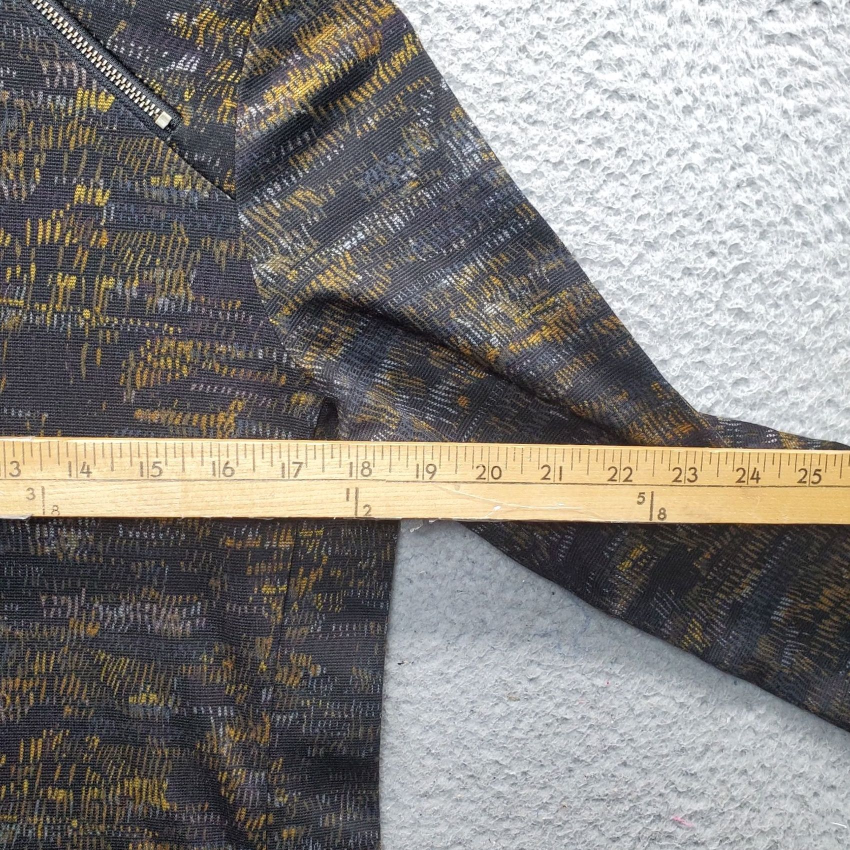 Vintage Susan Graver Weekend Tunic Top Womens XS Multi Geo Print Asymmetrical 1/4 Zip Shirt Size XS / US 0-2 / IT 36-38 - 3 Thumbnail
