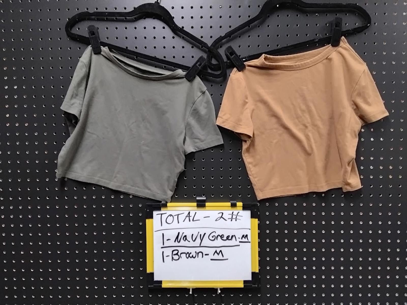 Other Chic Crop Tops Duo – Navy Green & Brown, Medium Size M / US 6-8 / IT 42-44 - 1 Preview