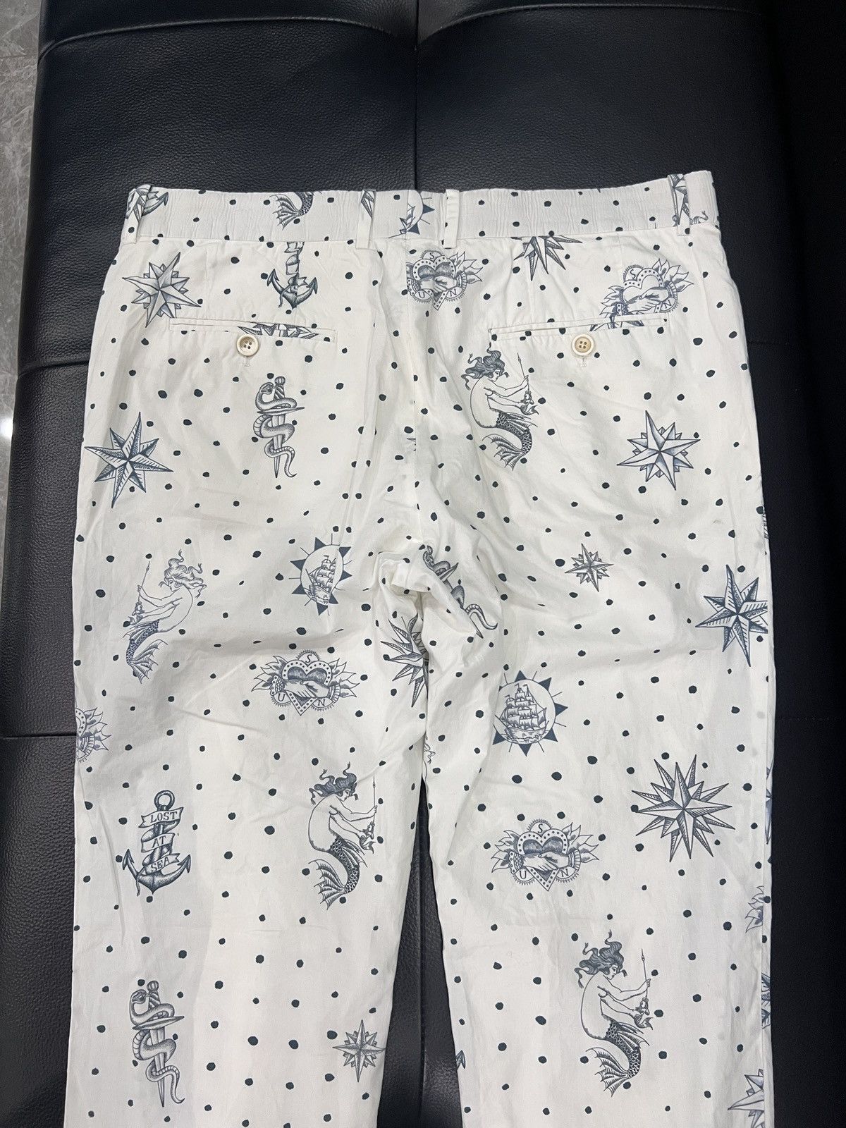 Alexander McQueen Alexander McQueen Runway Nautical Tattoo Mermaid / Anchor / Size US 32 / EU 48 - 6 Thumbnail