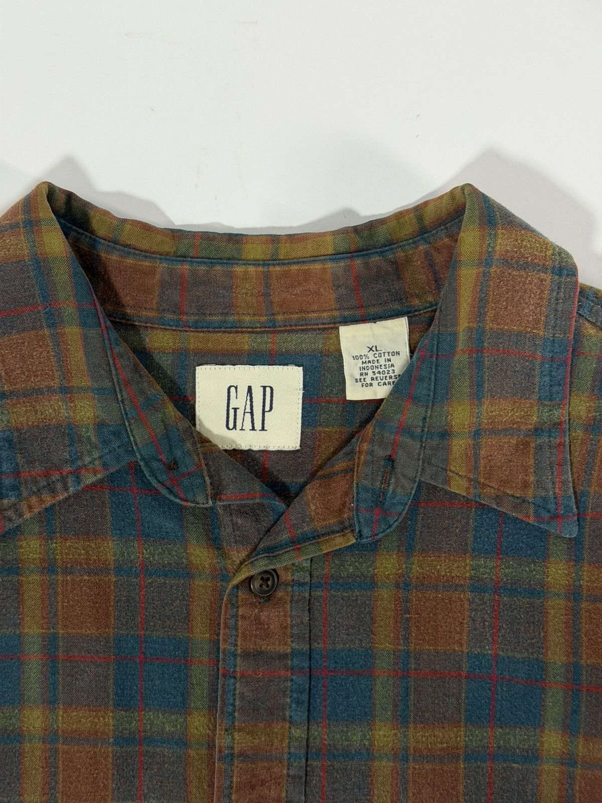 Gap GAP Plaid Button Up Shirt Size US XL / EU 56 / 4 - 5 Thumbnail