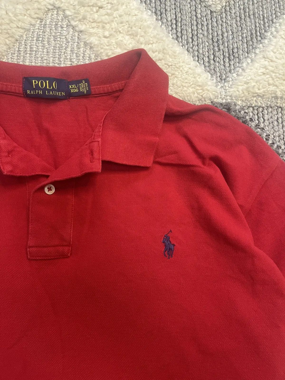 Polo Ralph Lauren Vintage Polo Ralph Lauren Red Short Sleeve Polo Shirt XXL Size US XXL / EU 58 / 5 - 2 Thumbnail