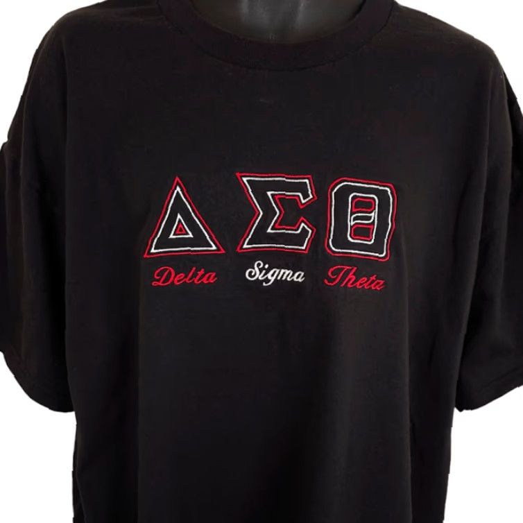 Jerzees VINTAGE Delta Sigma Theta T Shirt Mens Size 2XL Black Y2K Sorority Greek Jersey? Size US XXL / EU 58 / 5 - 2 Thumbnail