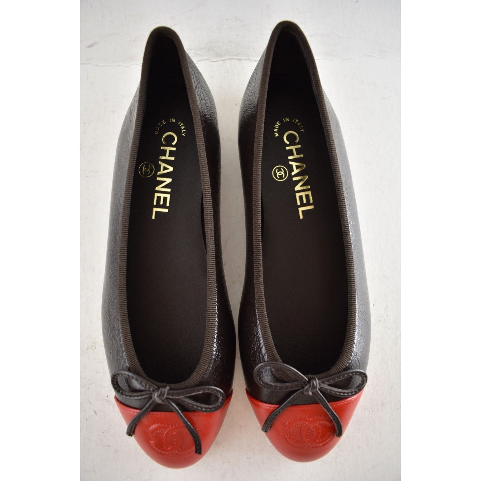 Chanel 26S Red Leather CC Logo Classic Ballet Ballerina Flat 36 Size US 6 / IT 36 - 16 Thumbnail