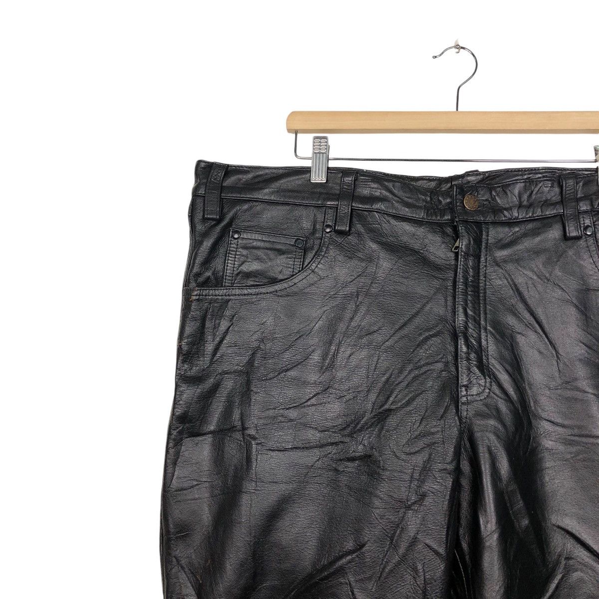 Genuine Leather 📌Vintage Short Leather Pants Horn Works Size US 44 / EU 60 - 8 Thumbnail