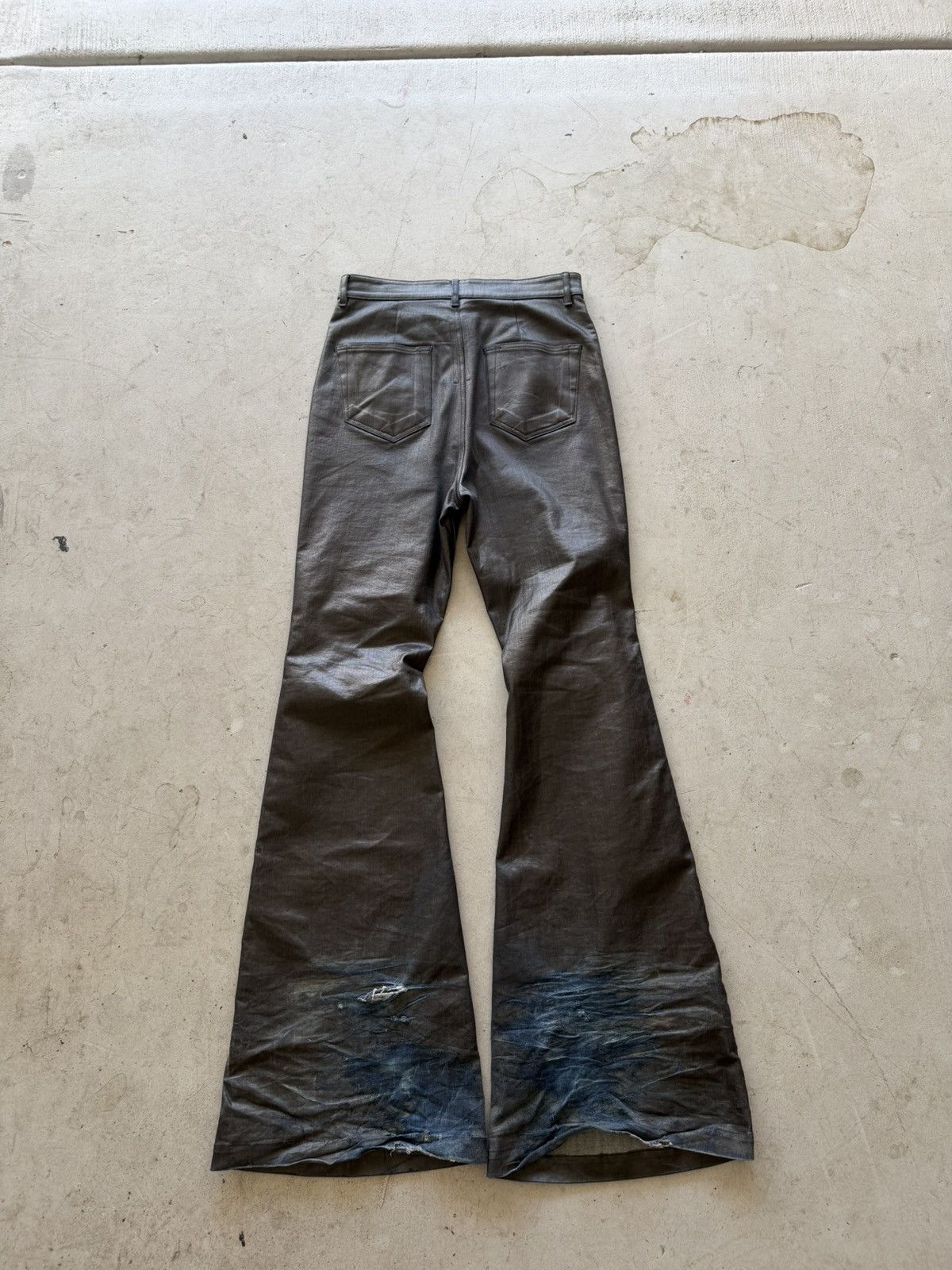Rick Owens Rick Owens Black Waxed Coated Bolan Size US 30 / EU 46 - 4 Thumbnail