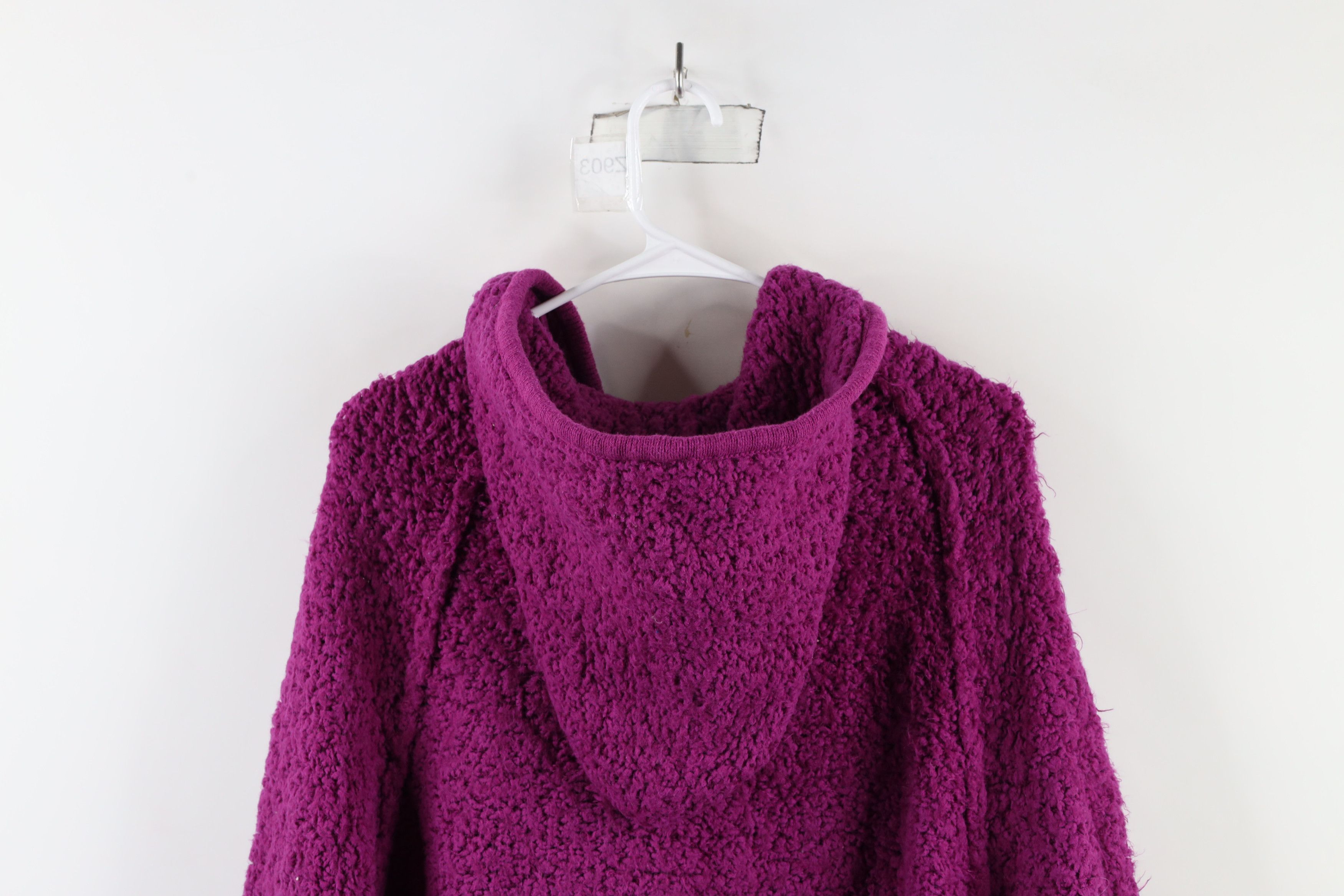 Free People × Vintage Free People Oversized Baggy Cropped Full Zip Hoodie Pink Size L / US 10 / IT 46 - 9 Thumbnail