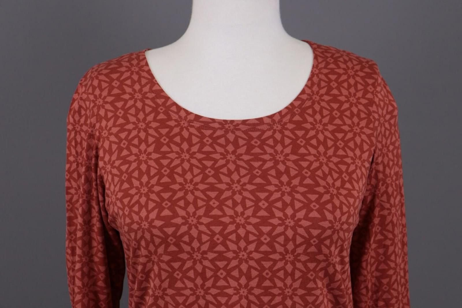 Designer Gudrun Sjorden Red Printed Tunic Shirt Size Size S Size S / US 4 / IT 40 - 2 Thumbnail