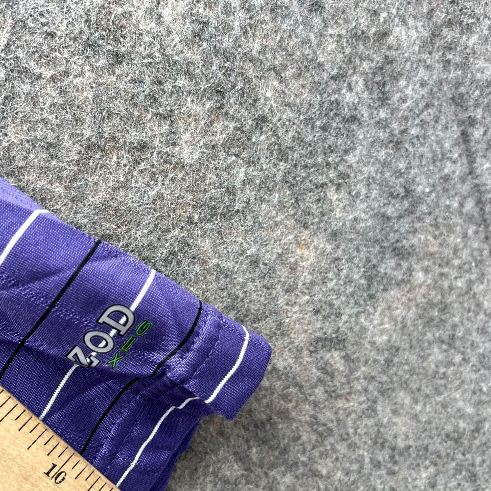 Izod Izod Polo Shirt Men XXL Adult Purple Striped Short Sleeve Button Collared Logo Vintage No 2XL Shirt Day All Seasons Casual Mens Size US XXL / EU 58 / 5 - 7 Thumbnail