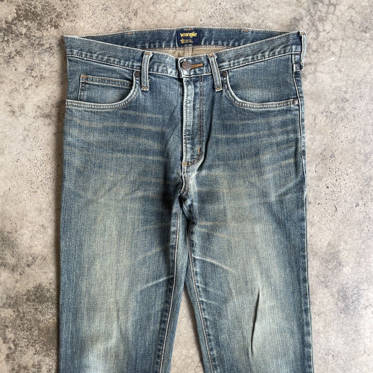 Wrangler 🔥Vintage Wrangler Stoned Washed Ripped Slim Fit Denim Jeans Size US 32 / EU 48 - 2 Thumbnail