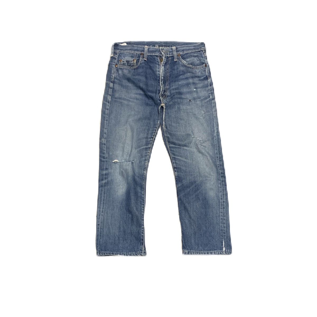 image of Distressed Denim x Made In USA Vintage 80's Made In Usa Calolud Faded Blue Jeans Distressed in Blue