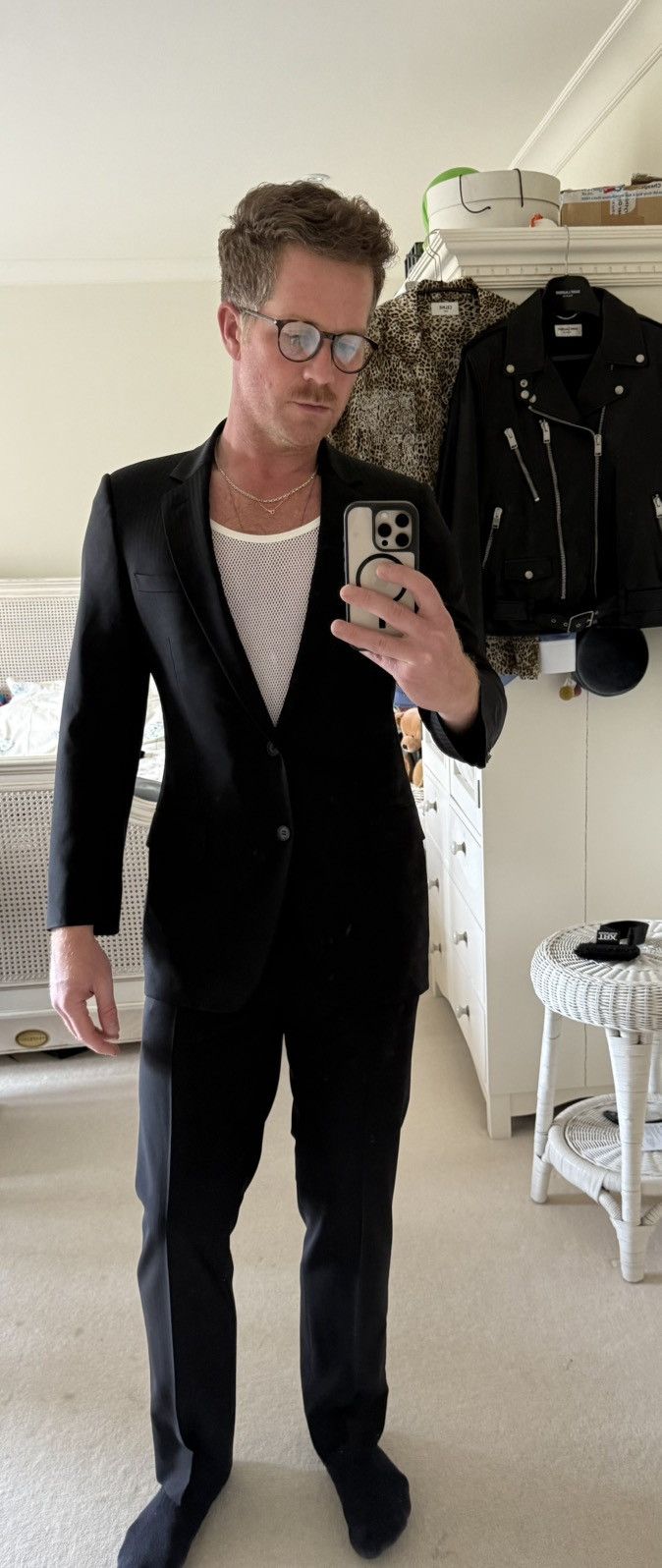 Dior SS07 Dior Homme subtle pinstripe suit 48 Size 38R - 1 Thumbnail