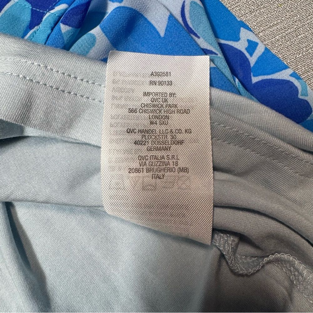 Other New Belle by Kim Gravel Floral Printed V-Neck Blue Blouse S Size XXS / US 00 / IT 34 - 9 Thumbnail