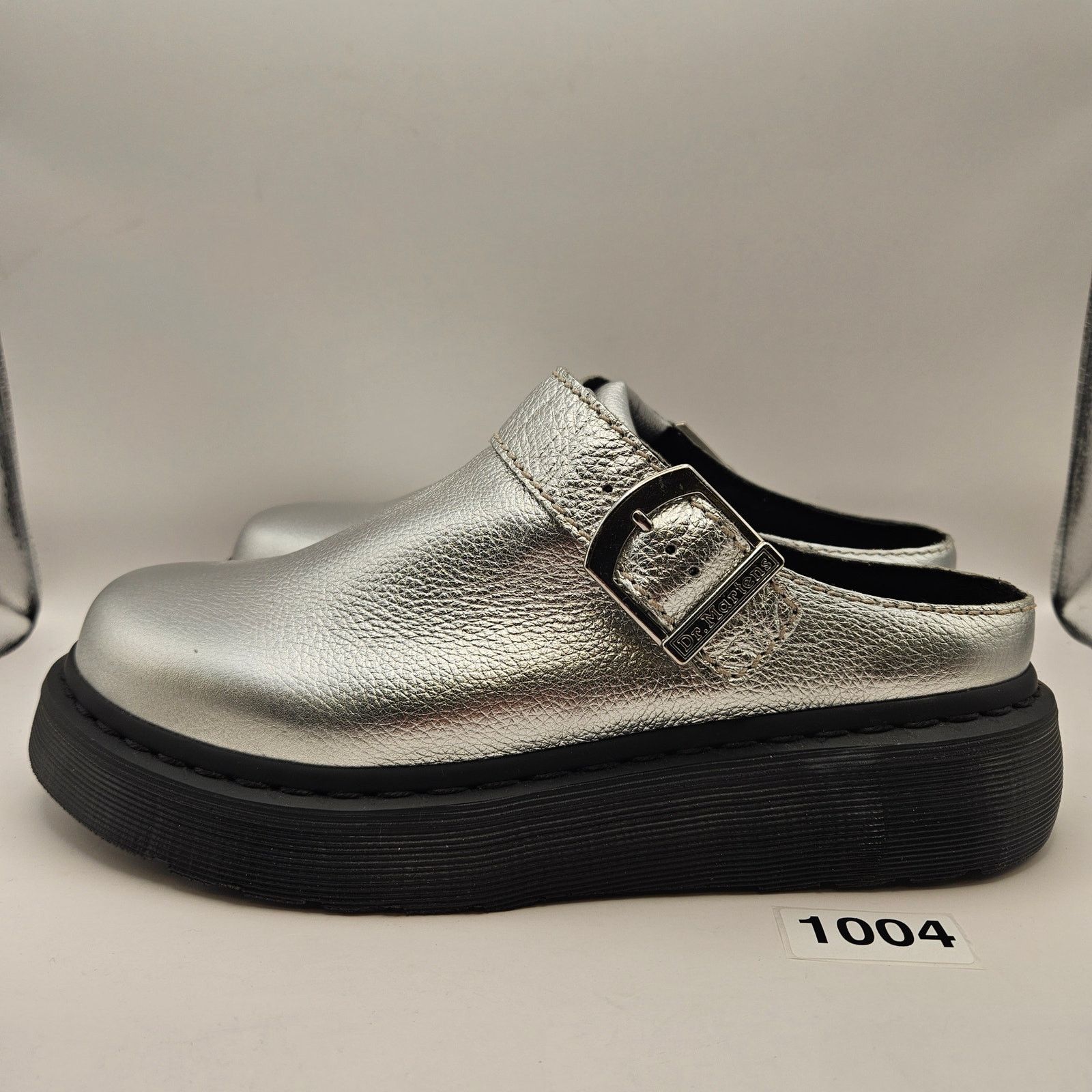 Dr. Martens DR MARTENS SILVER LAKETEN MEN'S 9 SLINGBACK PLATFORM SANDALS Size US 9 / EU 42 - 2 Thumbnail