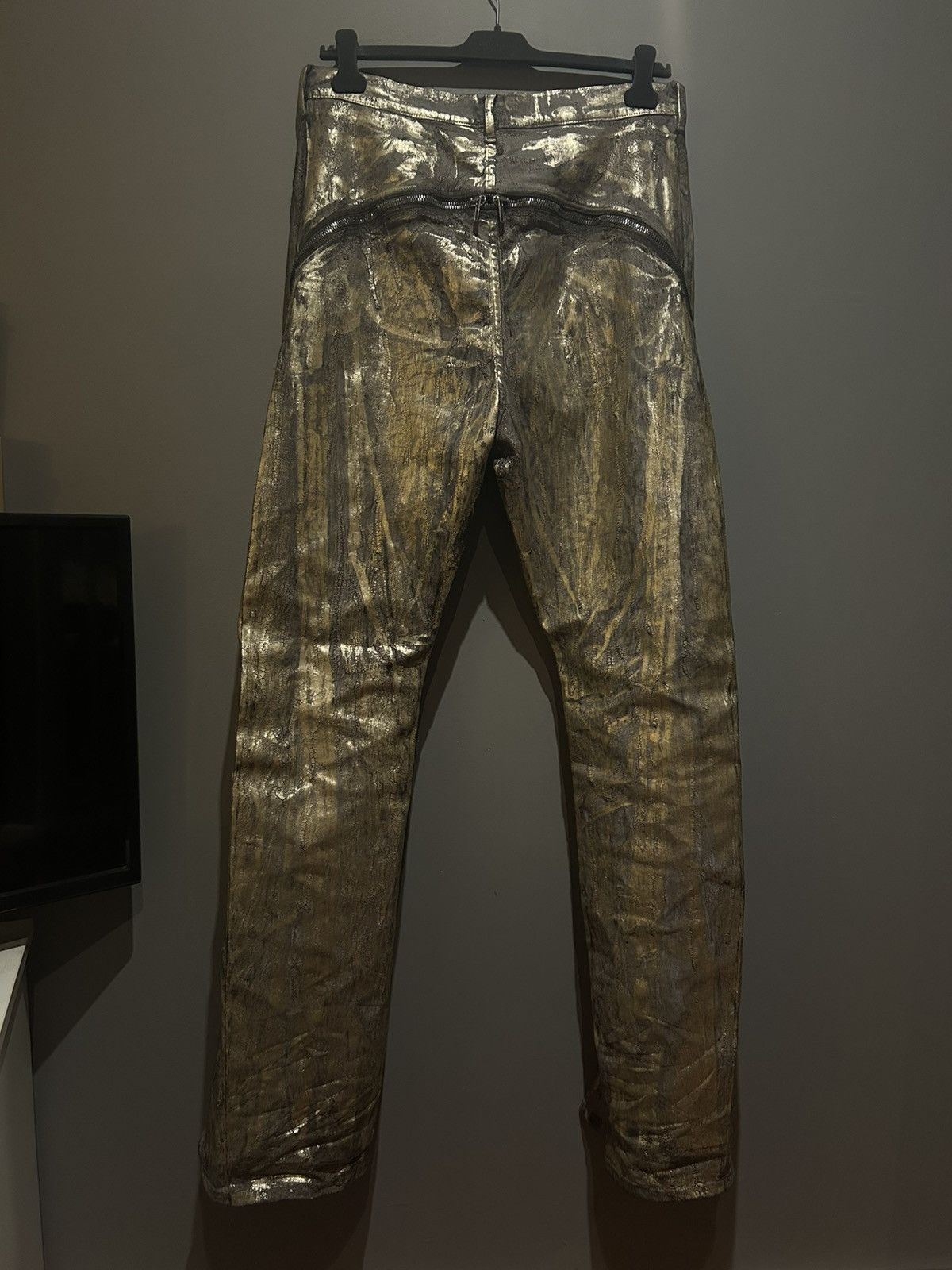 Rick Owens RICK OWENS Gold Bolan Banana Jeans Size US 33 - 3 Thumbnail