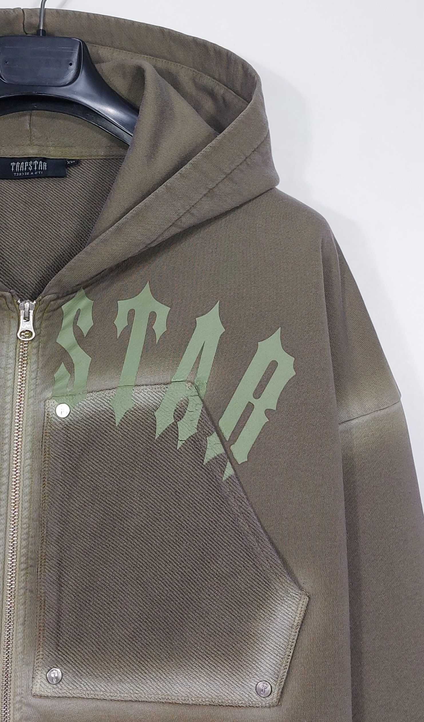 Trapstar London spray zip hoodie - khaki XXL Size US XXL / EU 58 / 5 - 6 Thumbnail