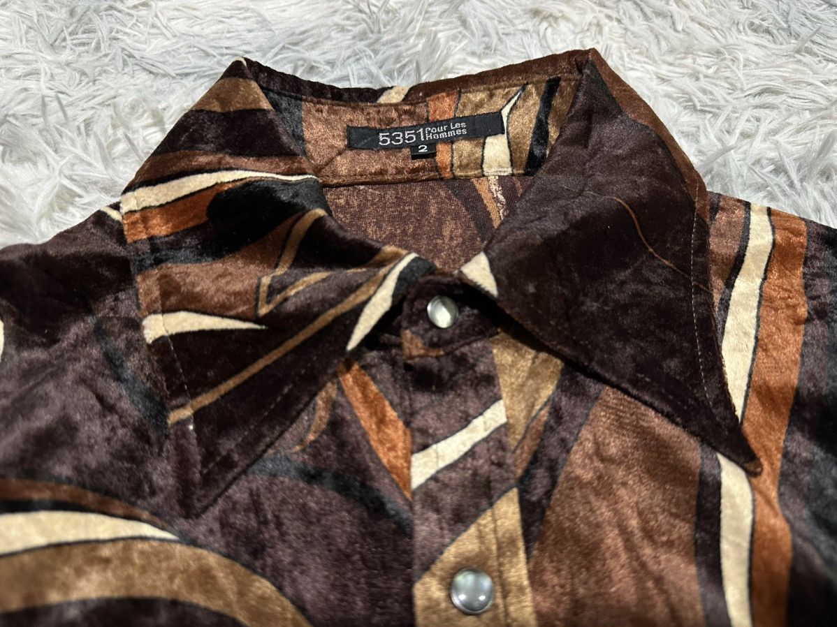 5351 POUR LES HOMMES 🔥Y2K Archived 5351 Pour Les Hommes Velvet Shirt Size US M / EU 48-50 / 2 - 5 Thumbnail