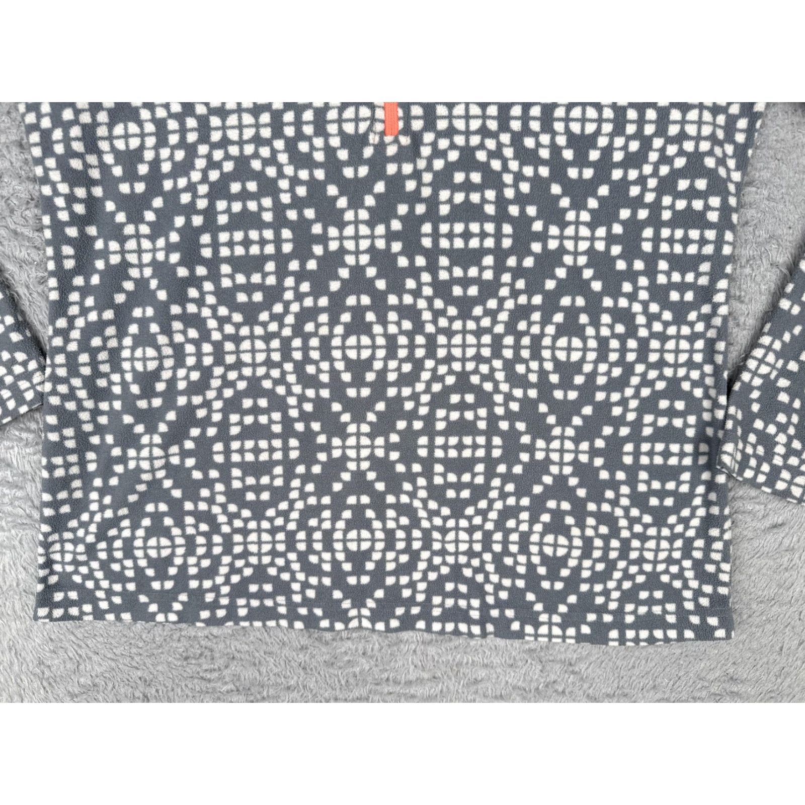 Vintage Columbia Sweater Women Large Gray White Geometric Print 1/4 Zip Fleece Pullover Outdoor Casual Womens Size L / US 10 / IT 46 - 5 Thumbnail