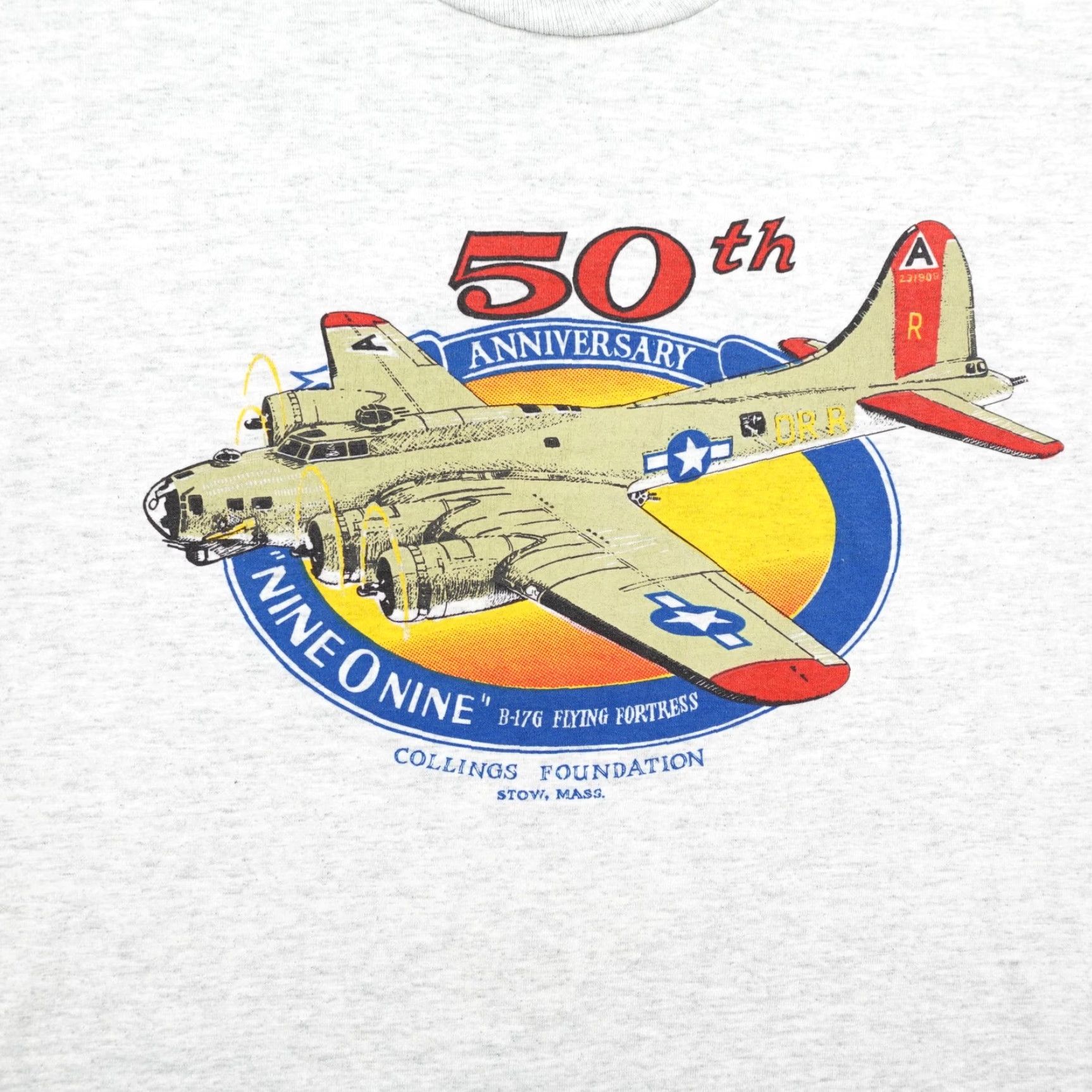 Vintage Vintage B-17 Flying Fortress Shirt Large White Collings Foundation Bomber Plane Size US L / EU 52-54 / 3 - 2 Thumbnail