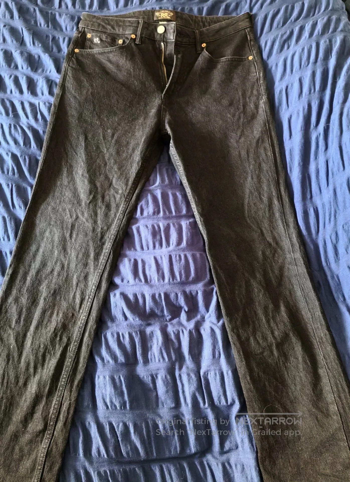 RRL Ralph Lauren Double RL Black Selvedge Denim Jeans. Size US 32 / EU 48 - 1 Thumbnail