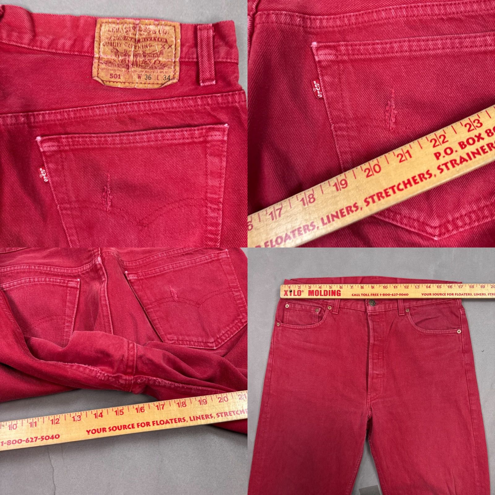 Levi's Levi's 501 Jeans Mens 36x34 Jeans Regular Gray 90s Vintage Button Fly Pants Mens Size US 36 / EU 52 - 8 Thumbnail