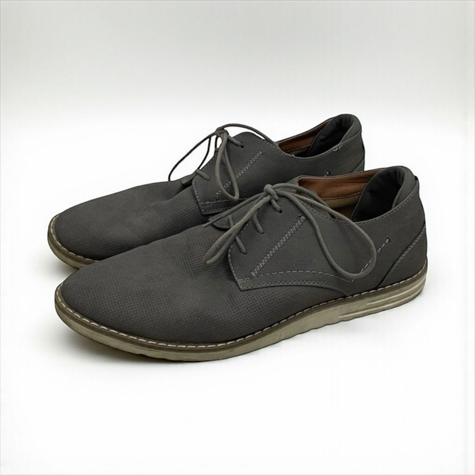 Madden NYC Madden Mens M-Caspon Grey Lace Up Oxford Sneakers Size US 13 / EU 46 - 1 Thumbnail