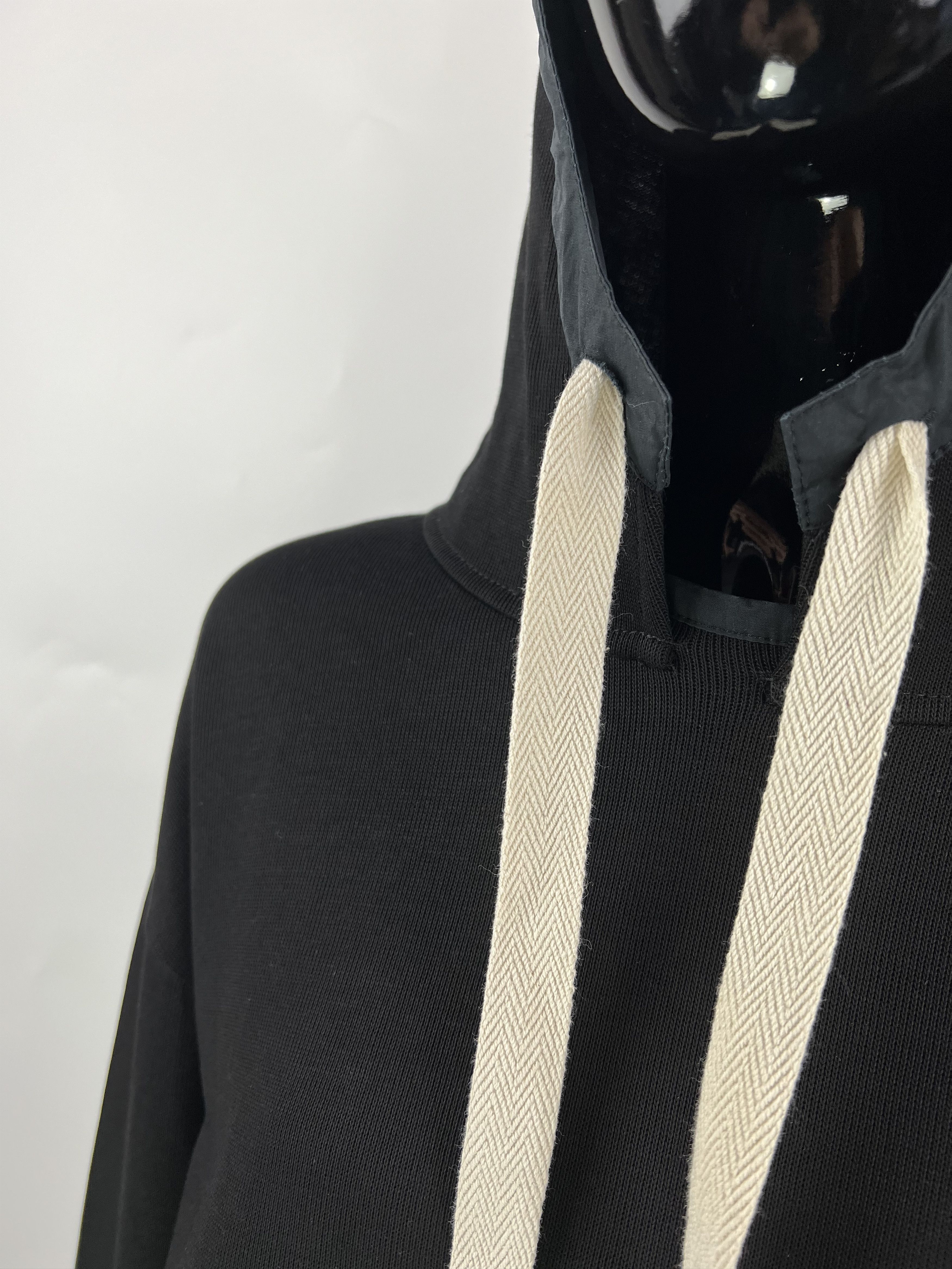 Jil Sander Jil Sander Black Cotton Cropped Hoodie Oversized Size XS / US 0-2 / IT 36-38 - 11 Thumbnail