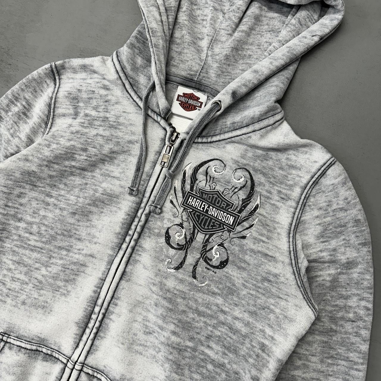 Harley Davidson Y2K Harley Davidson Women’s Zip Up Hoodie Grey Medium Size M / US 6-8 / IT 42-44 - 3 Thumbnail