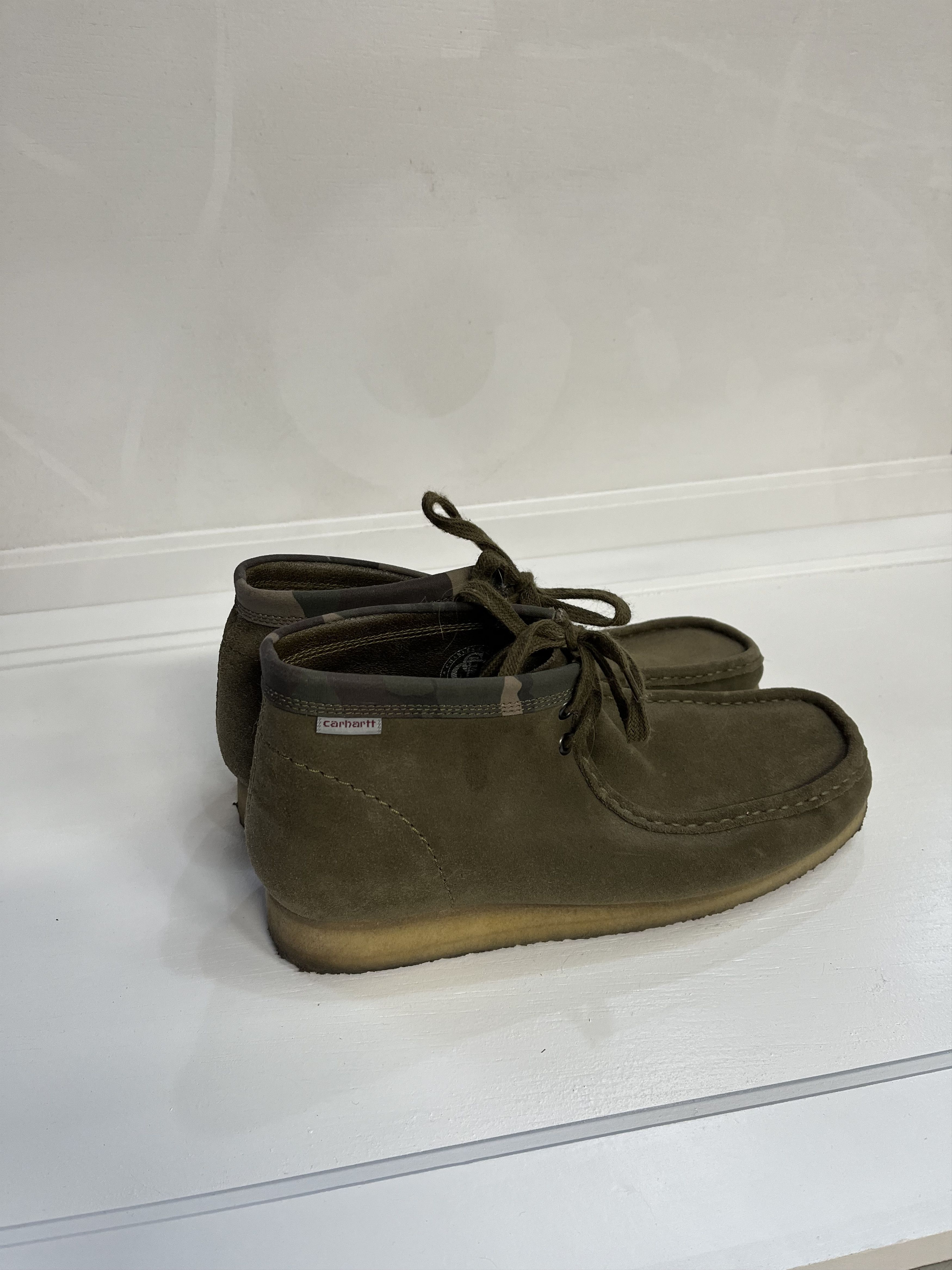 image of Carhartt Wip x Clarks Wallabee Shoes in Olive Camo, Men's (Size 11)