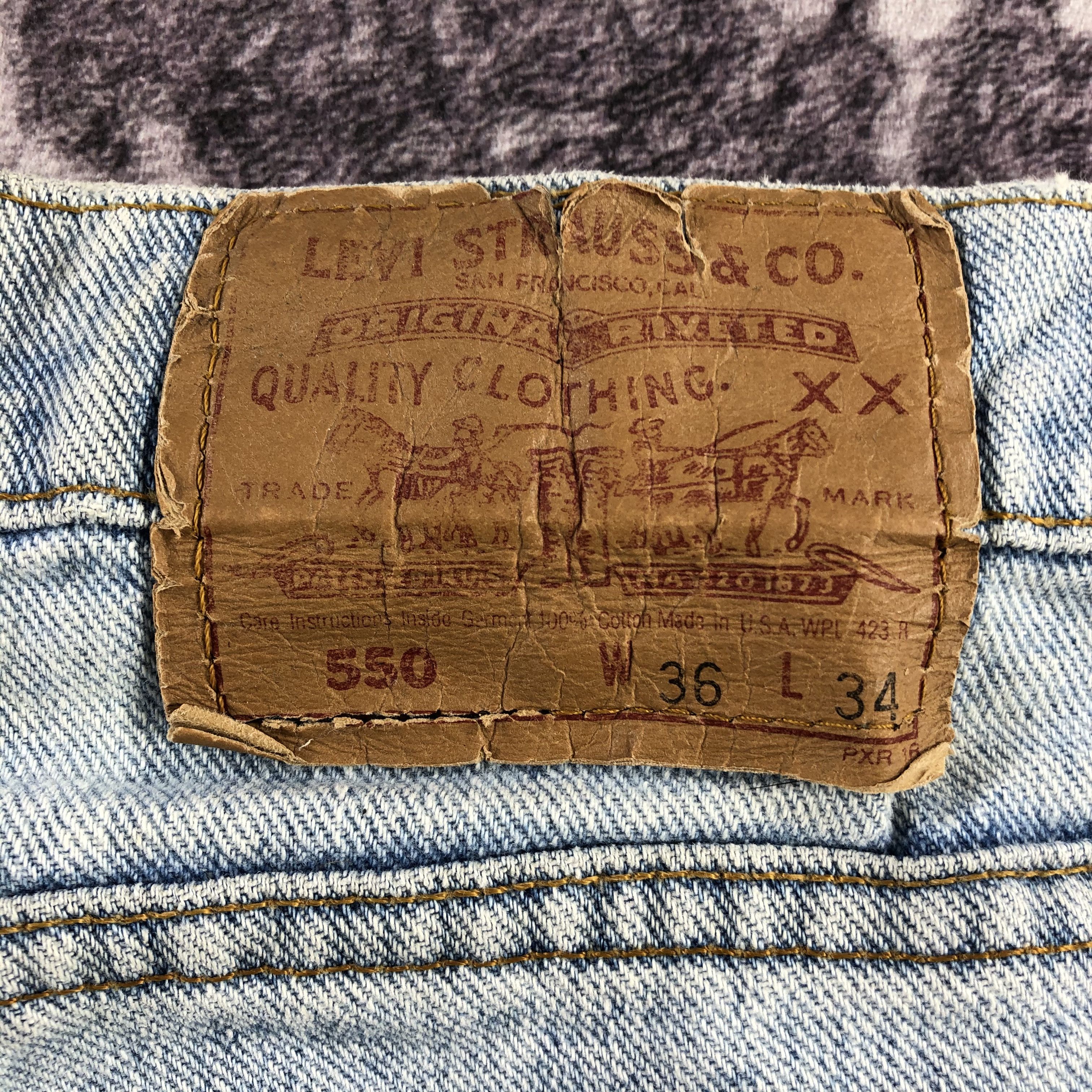 Levi's × Vintage Vintage 90s Blue Wash Levis 550 Jeans-JM2991 Size US 35 - 6 Thumbnail