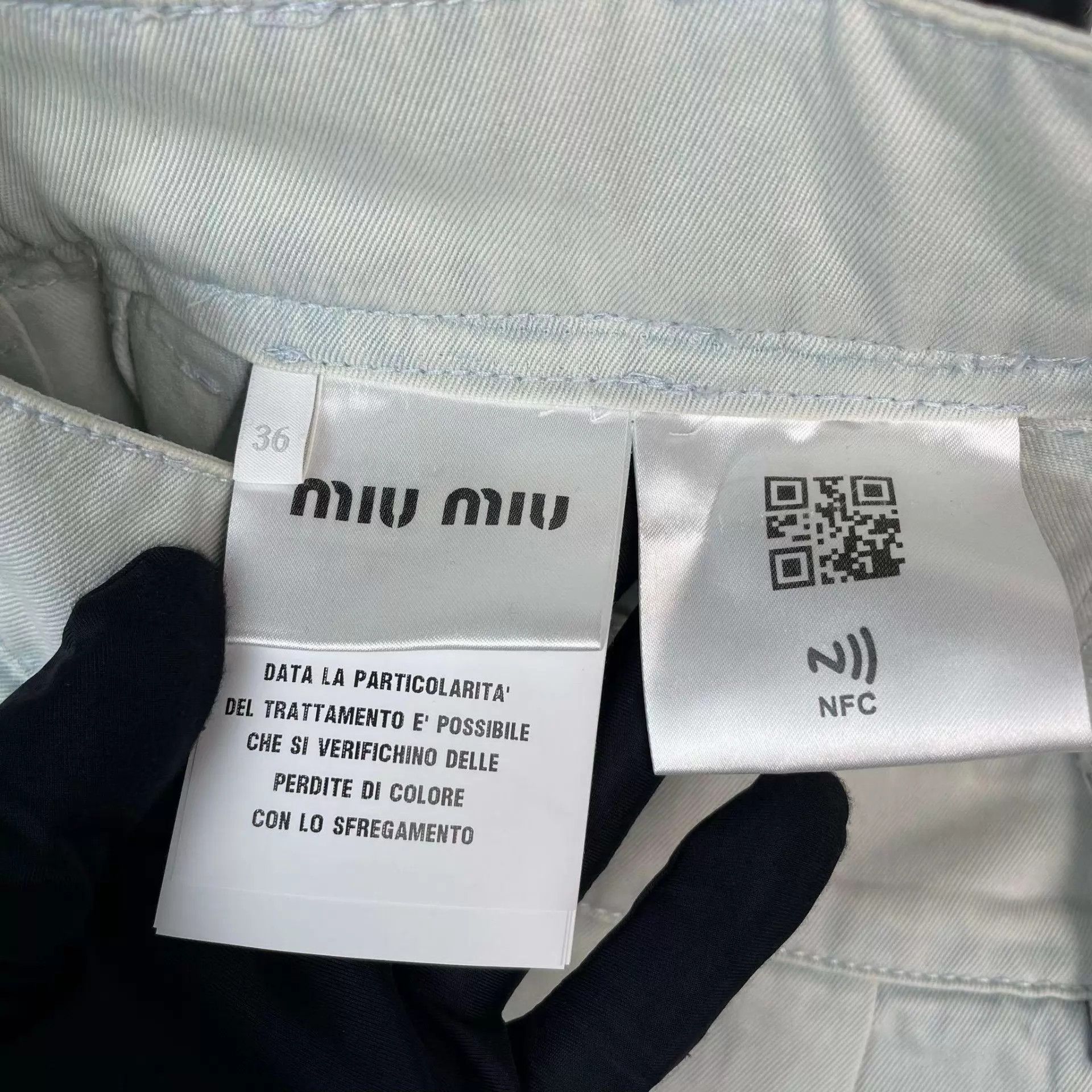 Miu Miu MIU MIU light blue cotton denim skirt 36 Size 25" / US 0 / IT 36 - 5 Thumbnail
