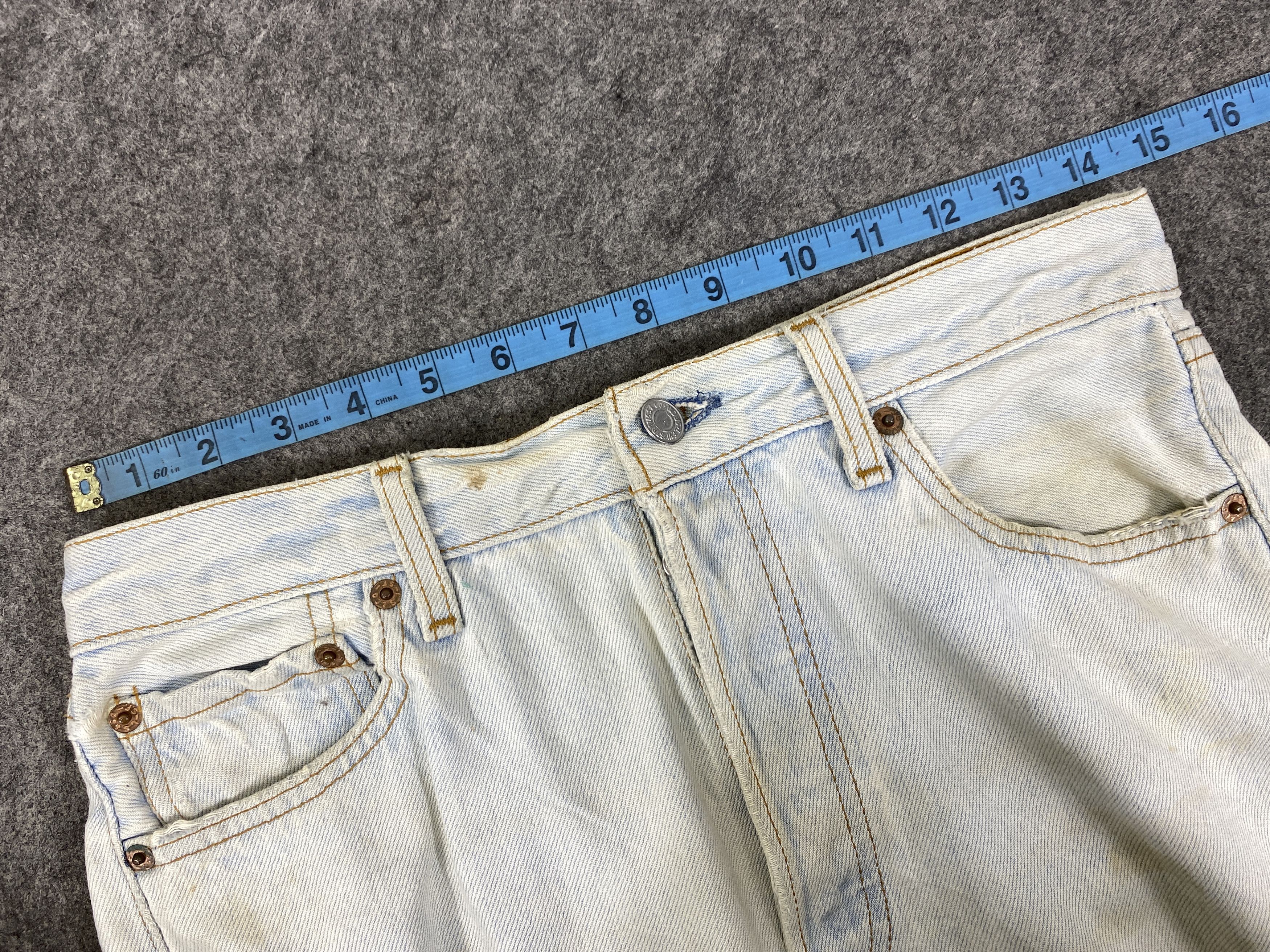 Levi's Light Blue Vintage Levis 501 Patchwork Jeans 29x28.5-JN3116 Size US 29 - 5 Thumbnail