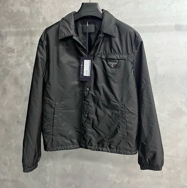 Prada Prada Black Cotton XL Men's Jacket Size US XL / EU 56 / 4 - 1 Thumbnail