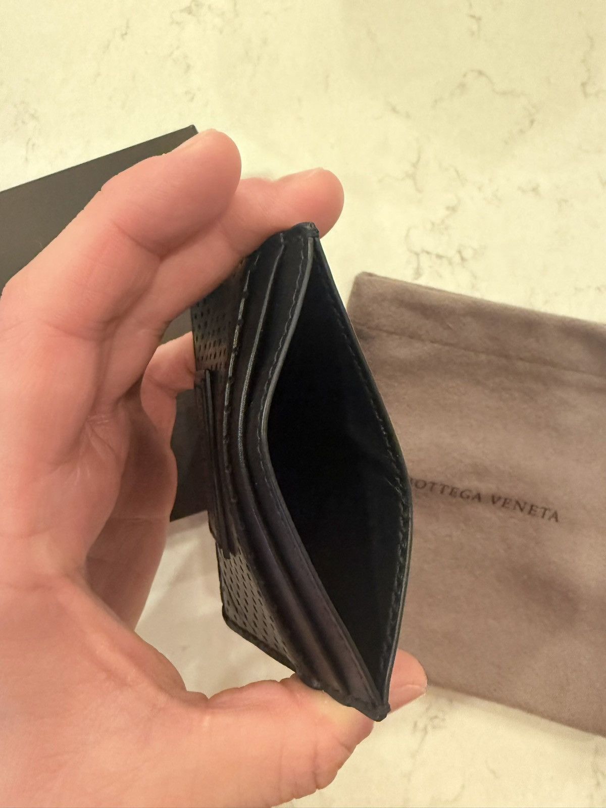 Bottega Veneta Bottega Veneta Men’s Leggero Black Leather Card Case Size ONE SIZE - 4 Thumbnail