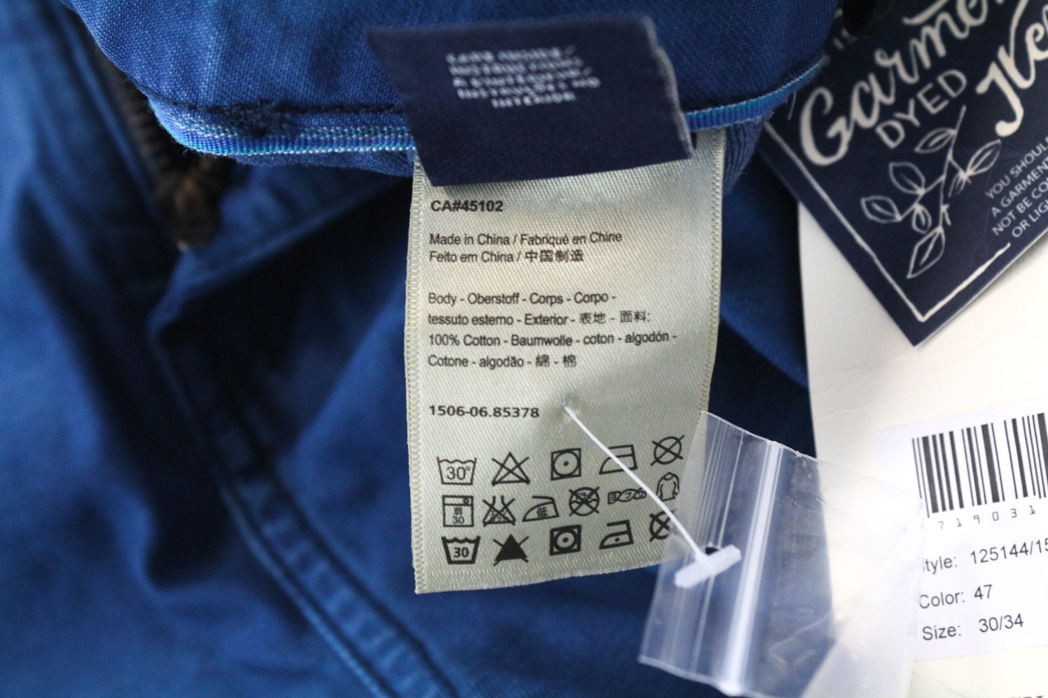 Scotch & Soda THEON W30/L34 Blue Loose Taper Chino Trousers 76088 Size US 30 / EU 46 - 7 Thumbnail