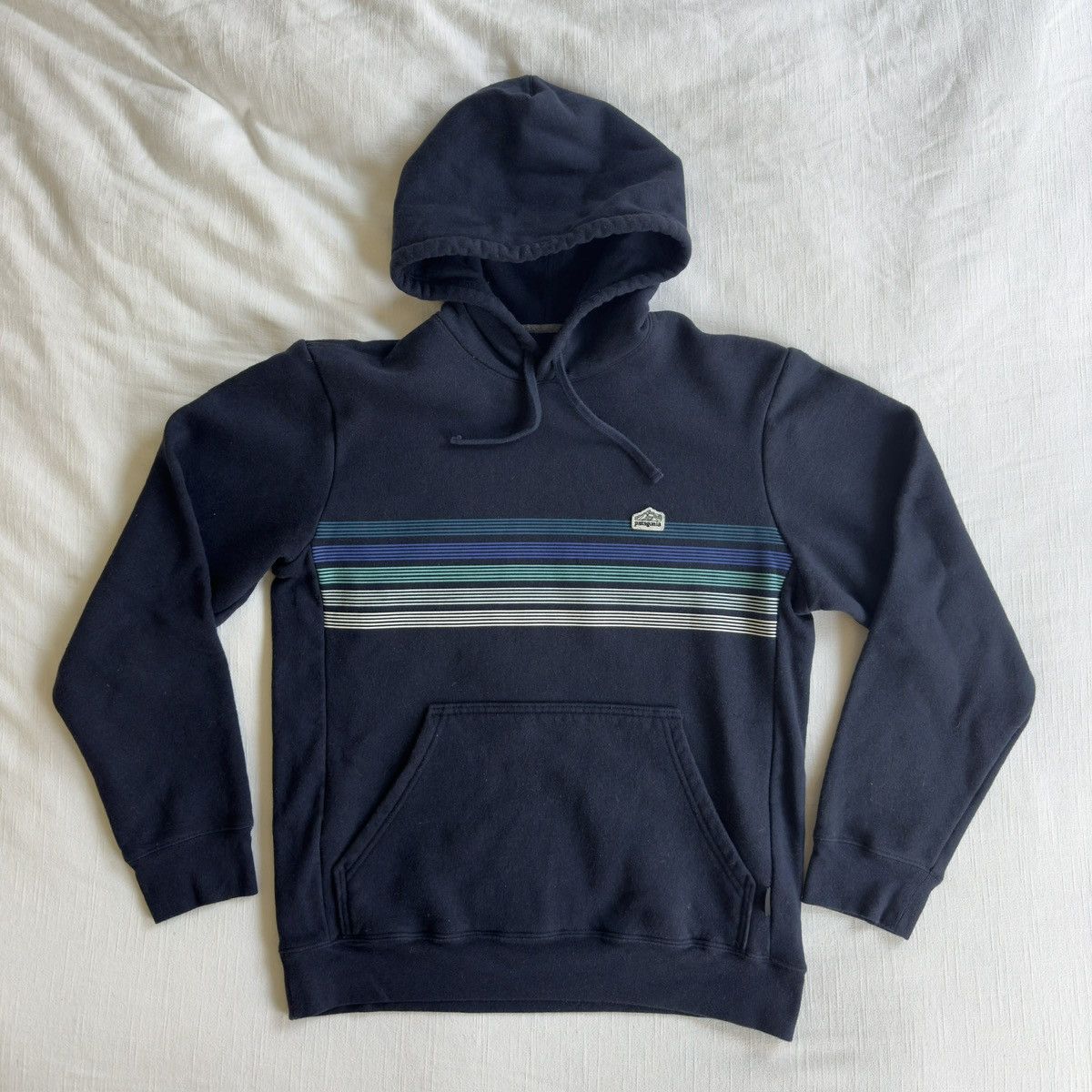 Patagonia PATAGONIA Blue Striped patch logo hoodie Size US M / EU 48-50 / 2 - 1 Thumbnail