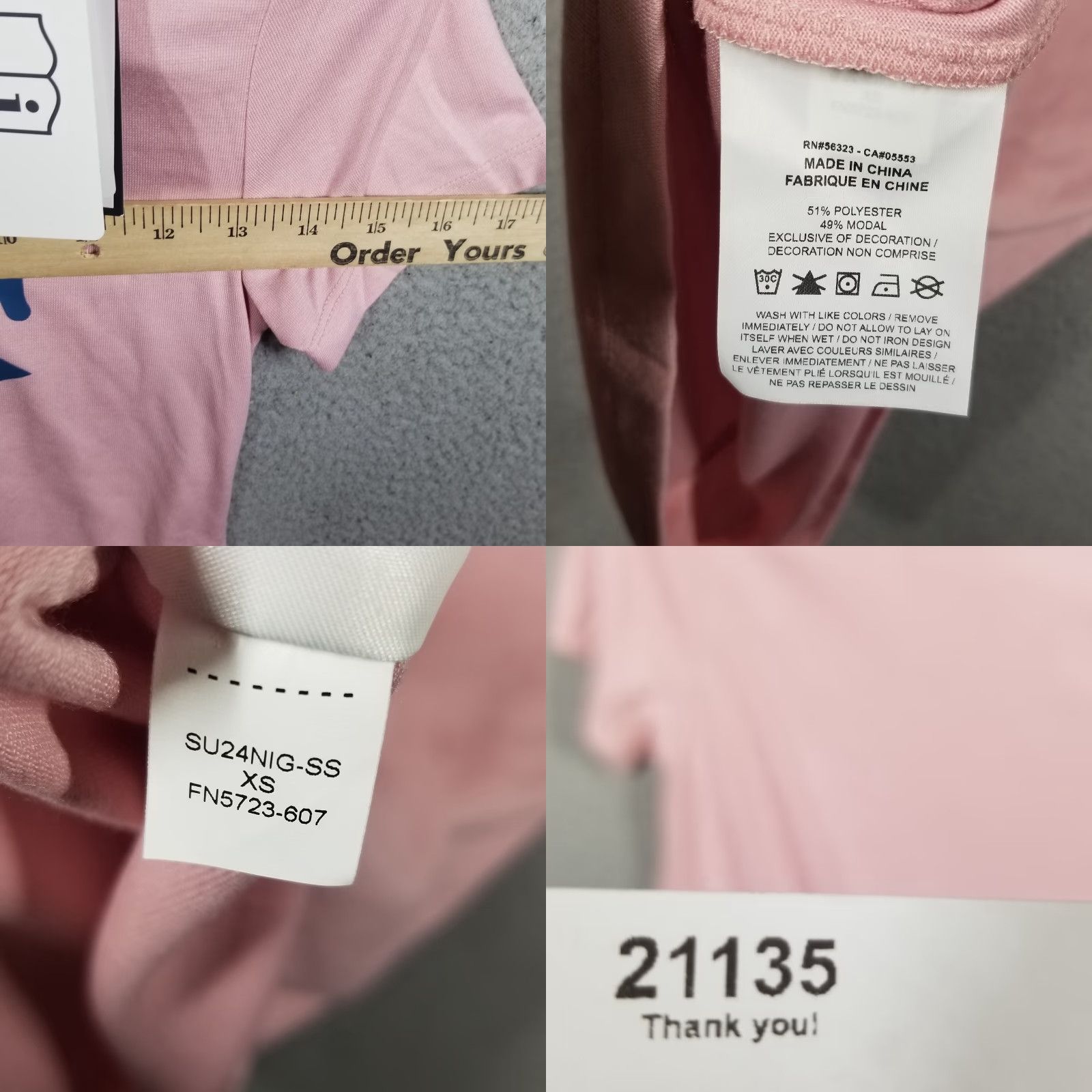 Jordan Brand VINTAGE Nike Shirt Women XS Pink Graphic 90s Crew Neck Slim T-Shirt Size XS / US 0-2 / IT 36-38 - 8 Thumbnail