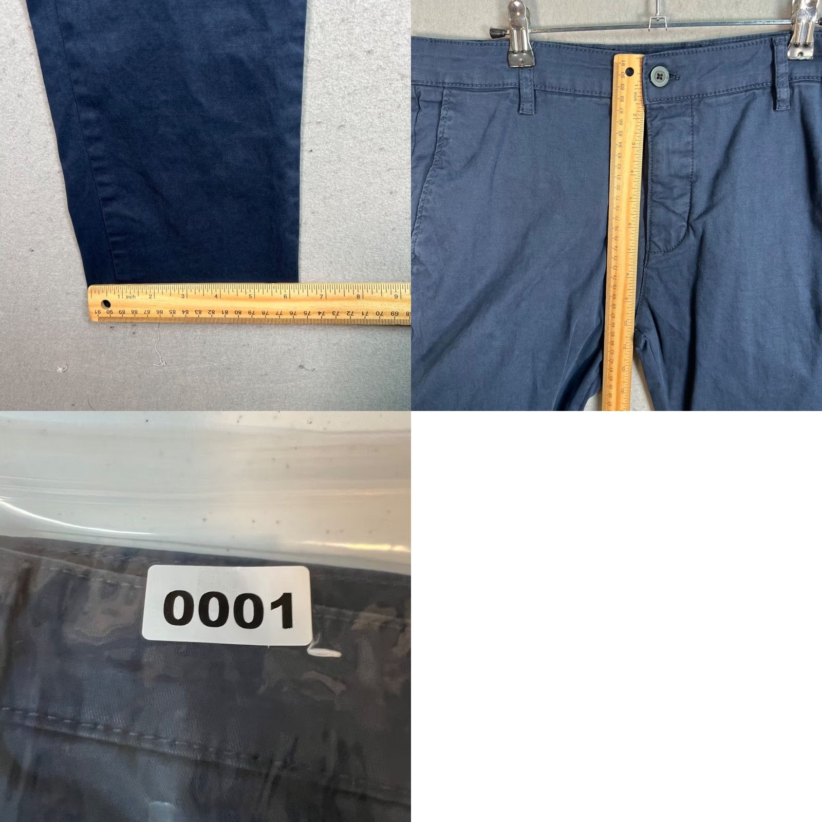 Zara Zara Pants Mens Size 34 Navy Blue Chino Cotton Blend Slim Fit Size US 34 / EU 50 - 8 Thumbnail