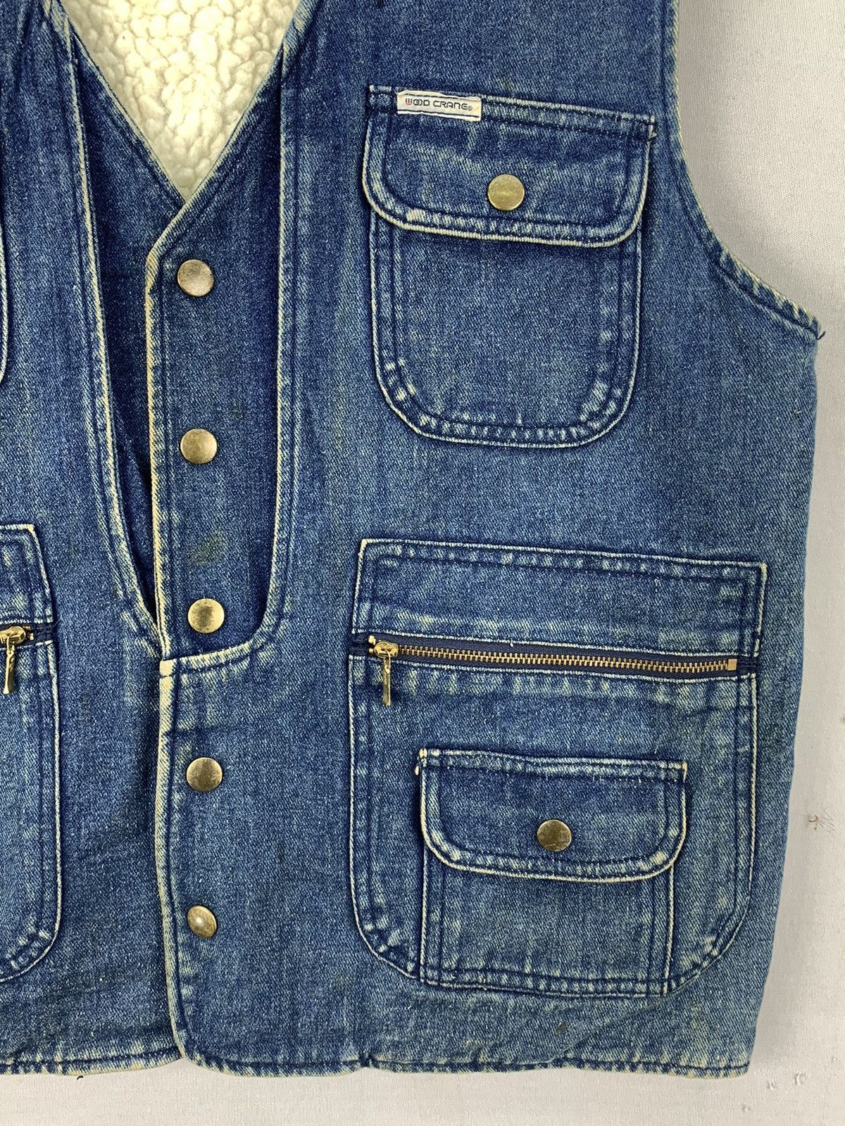 Vintage Vintage Denim Jacket Wood Crane Vest Size US M / EU 48-50 / 2 - 4 Thumbnail