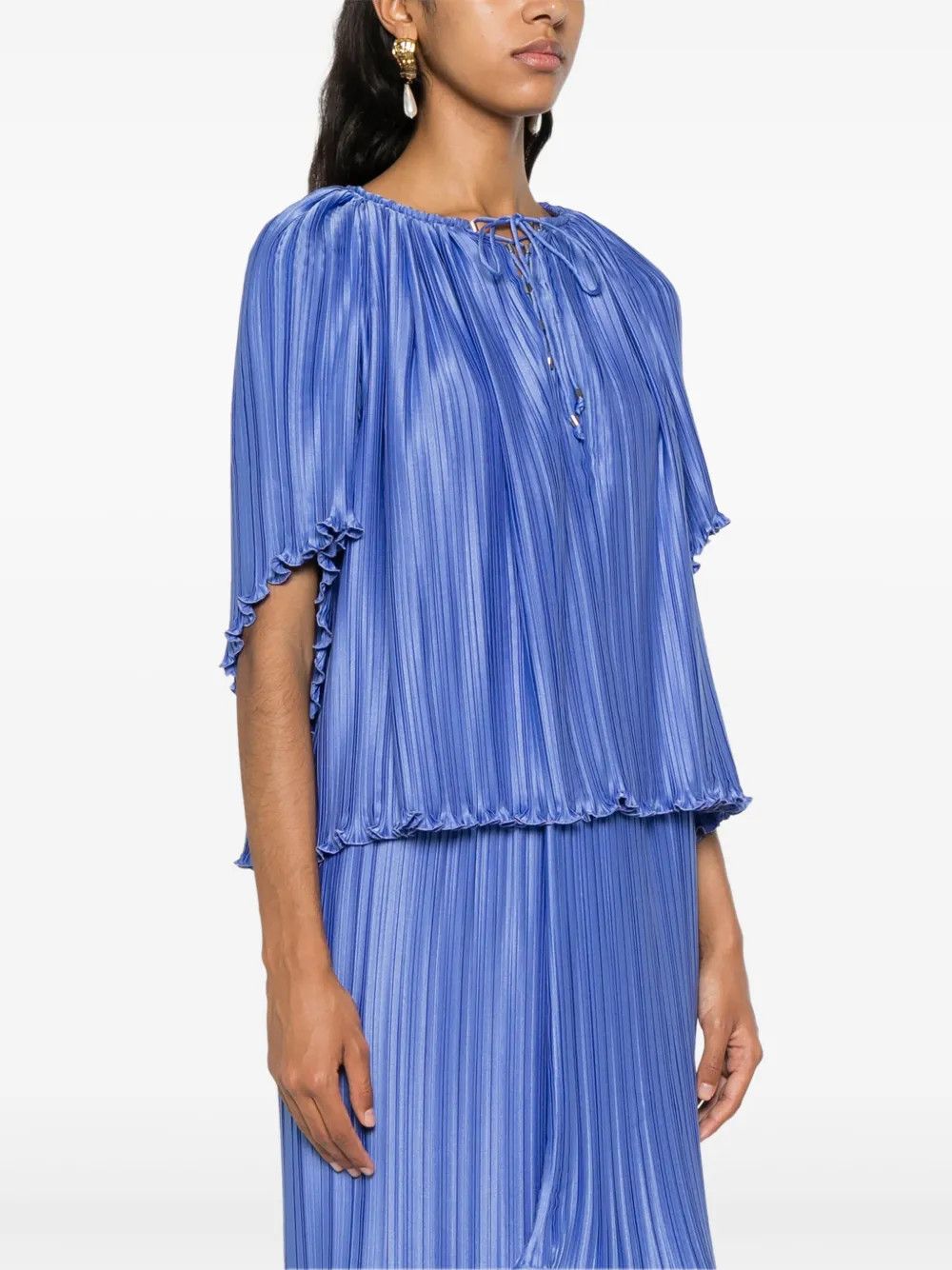 Lanvin o1y0326 Blouse in Sky Blue Size L / US 10 / IT 46 - 3 Thumbnail