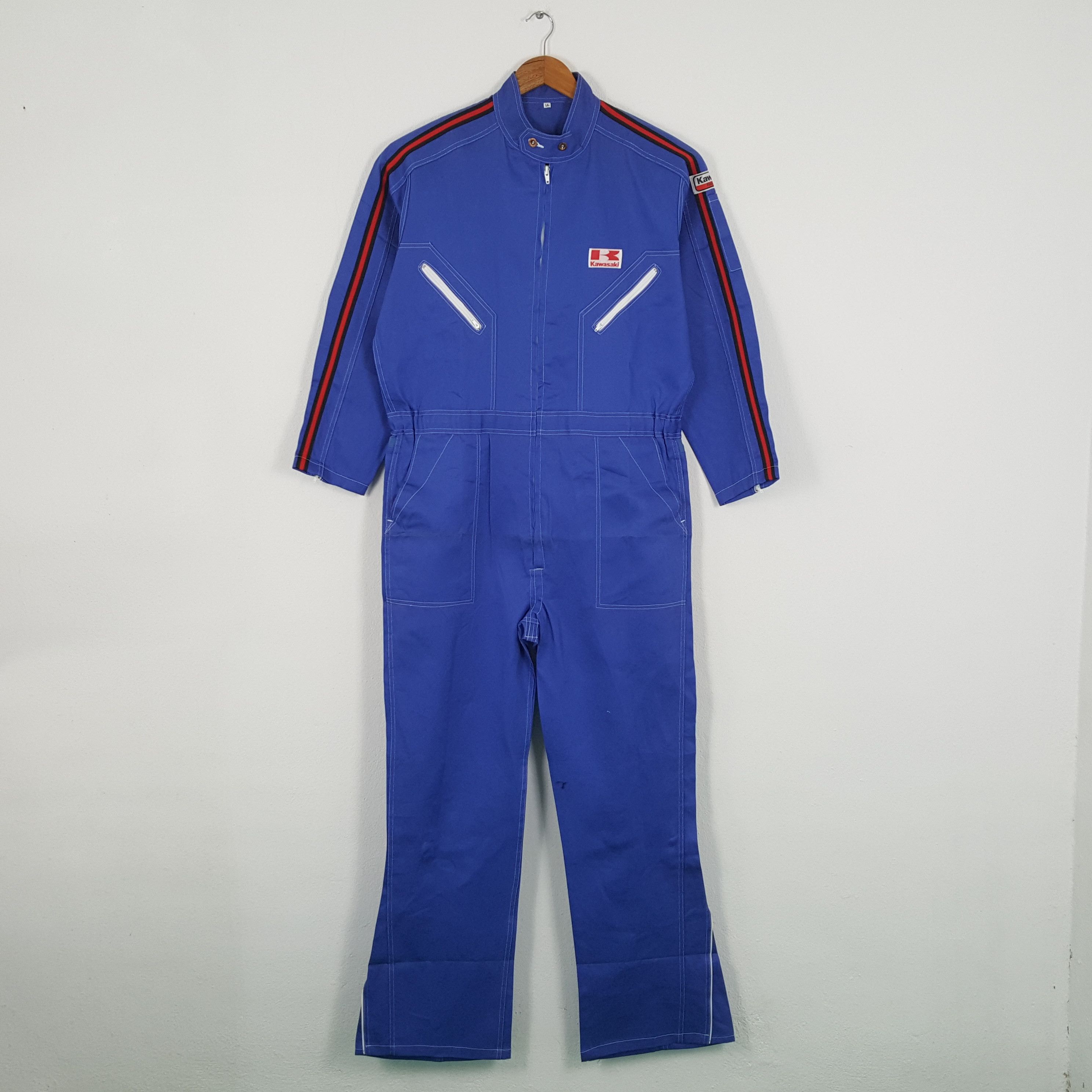 Japanese Brand × Vintage Vintage KAWASAKI Racing Japanese Team Coverall Jacket Size US L / EU 52-54 / 3 - 4 Thumbnail