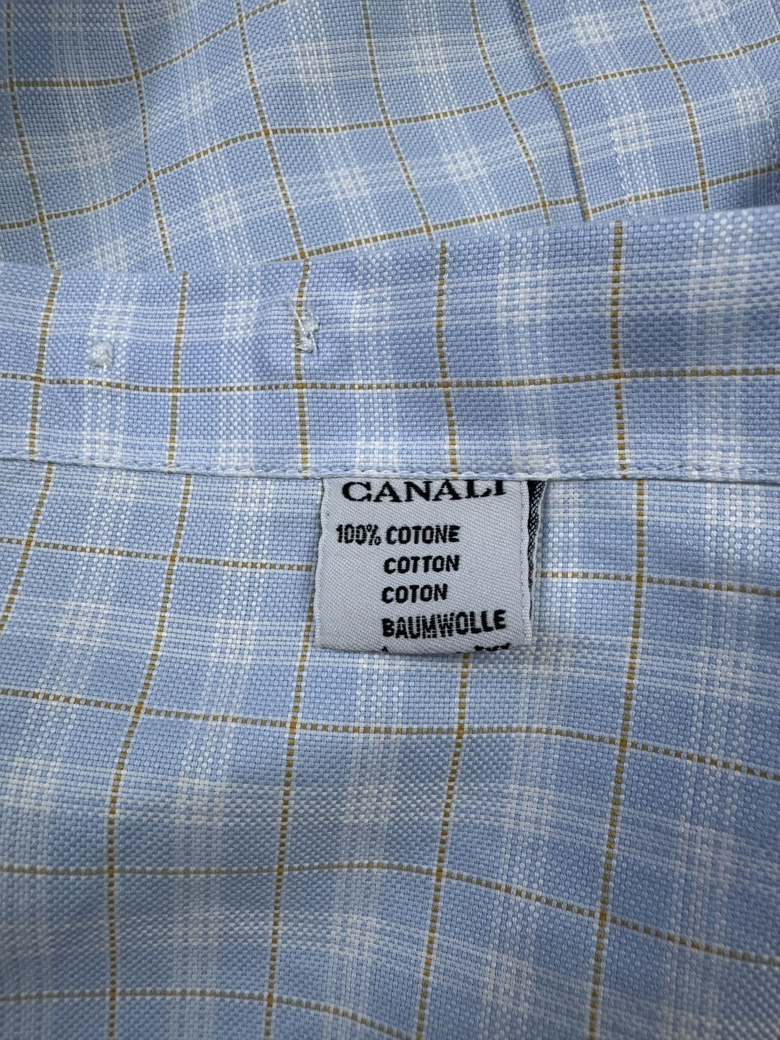Canali Canali 15/38 Cotton Gingham Button Down Dress Shirt Luxury Size US M / EU 48-50 / 2 - 6 Thumbnail