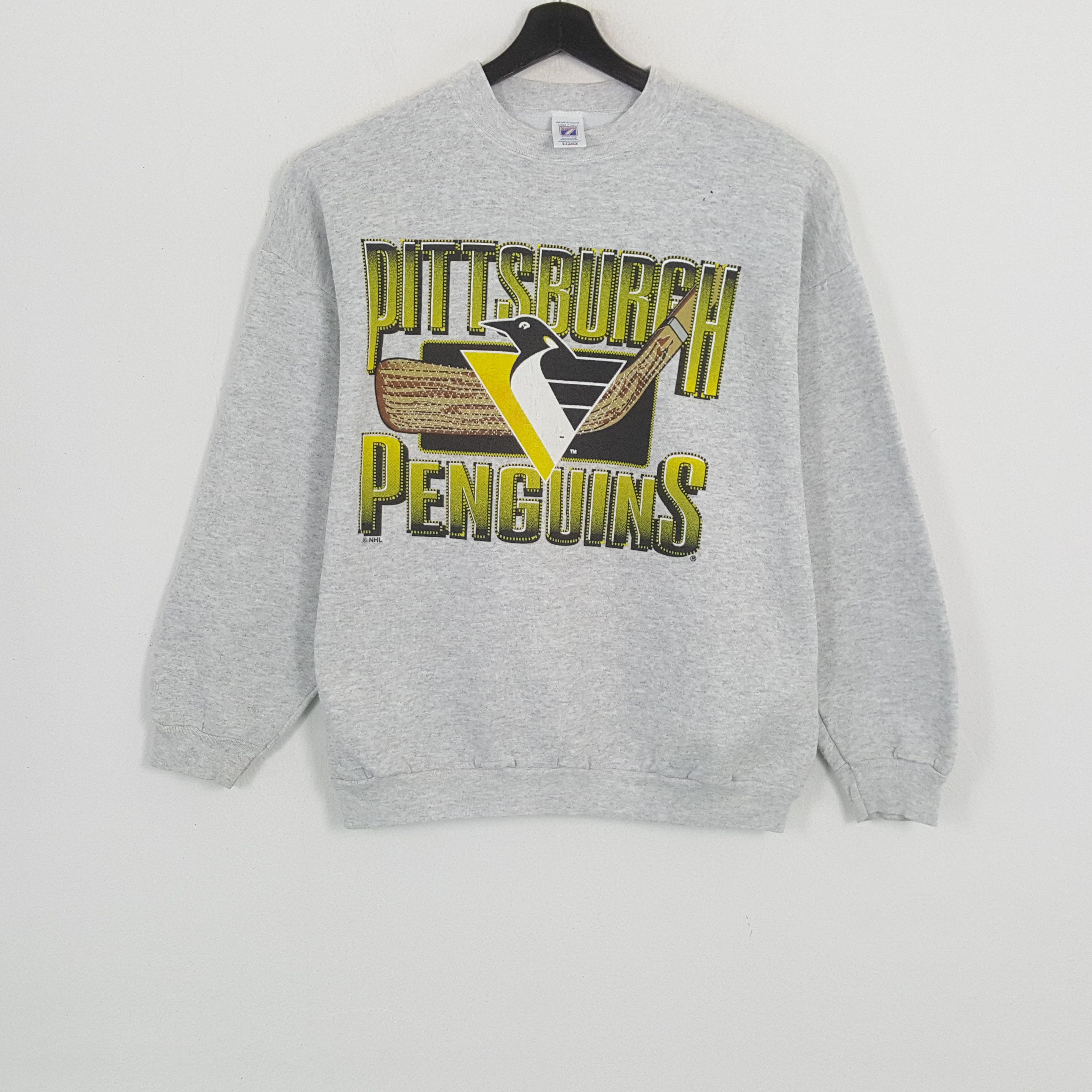 Logo 7 × NHL × Vintage PITTSBURGH PENGUINS NHL Team Vintage Sweatshirt Size US L / EU 52-54 / 3 - 1 Thumbnail