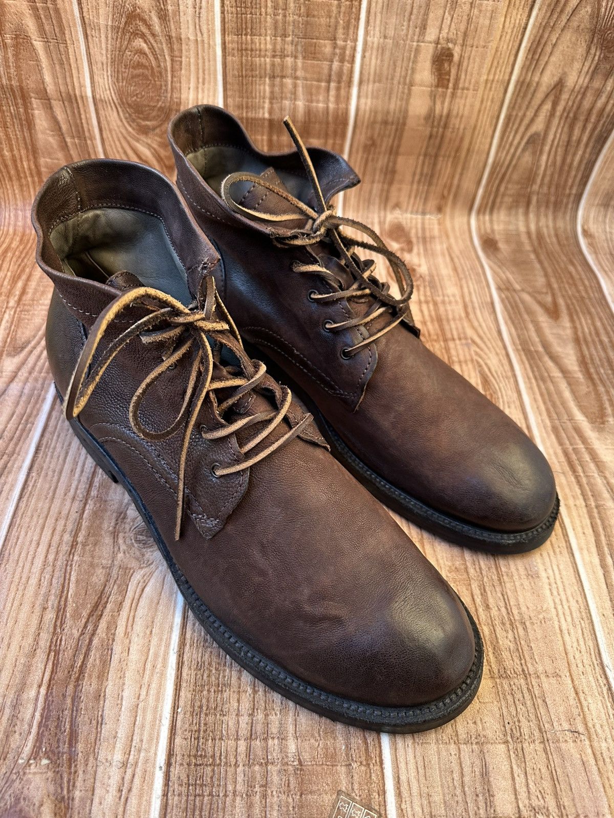 A.S.98 AS 98 Leather Boots Avant Garde Burnished Combat x Guidi Size US 12 / EU 45 - 3 Thumbnail