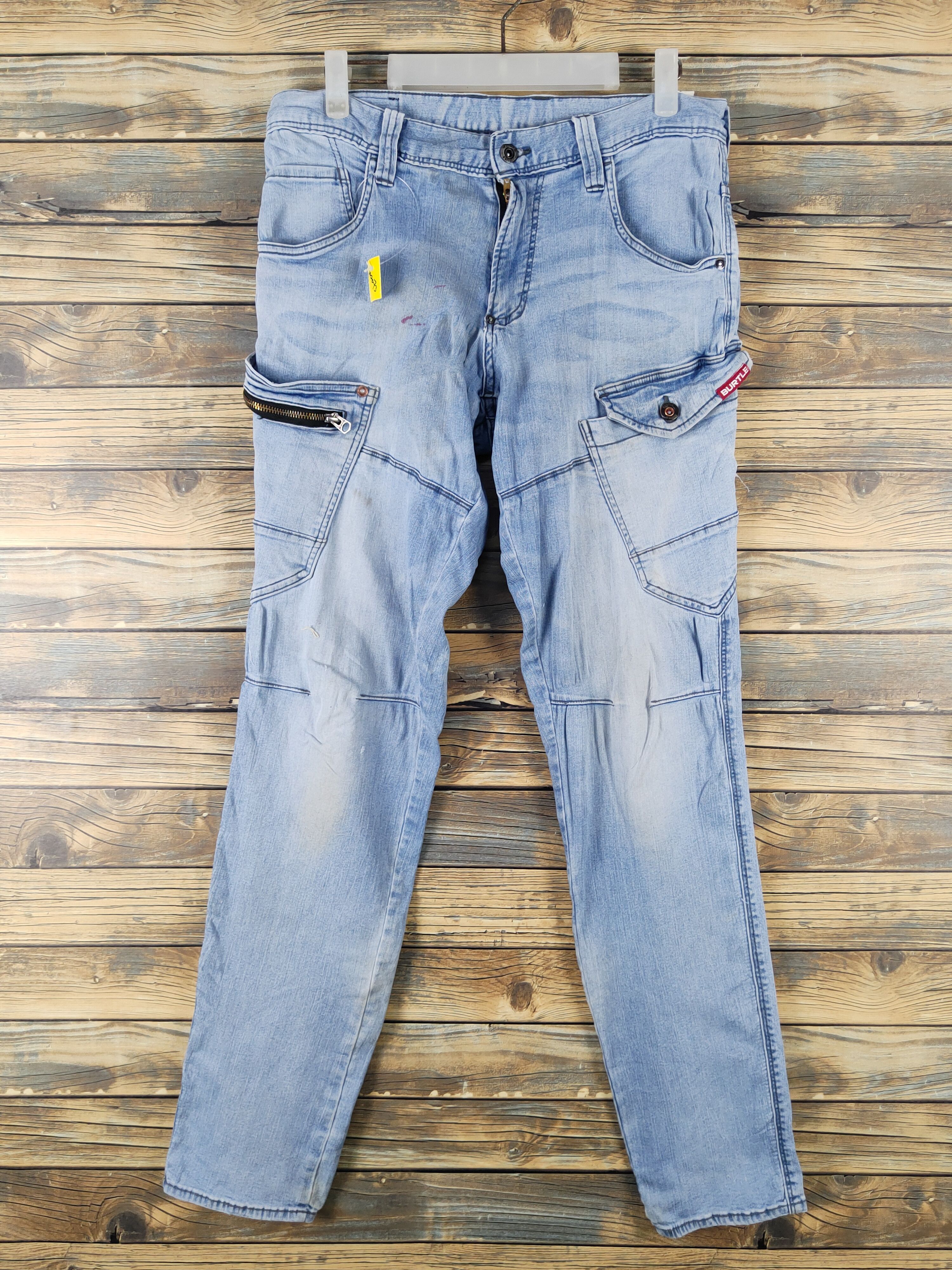 Japanese Brand × Vintage Burtle Blue Distressed Ripped Soft denim Jeans #W2073 Size US 32 / EU 48 - 1 Thumbnail