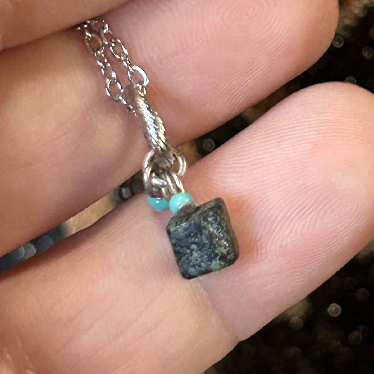 Handmade Handcrafted serpentine jade pendant on chain necklace Size ONE SIZE - 1 Thumbnail