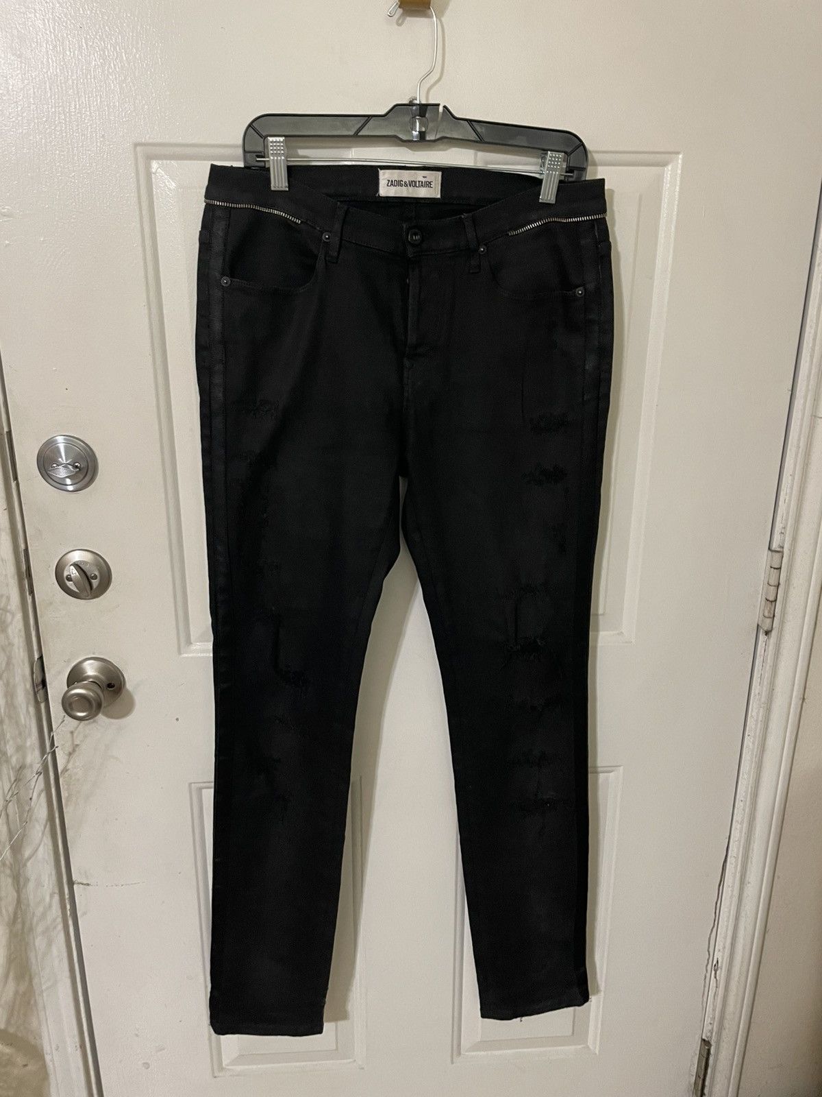 Zadig & Voltaire Dazed Slim Skinny distressed fashion jeans Size US 32 / EU 48 - 2 Thumbnail