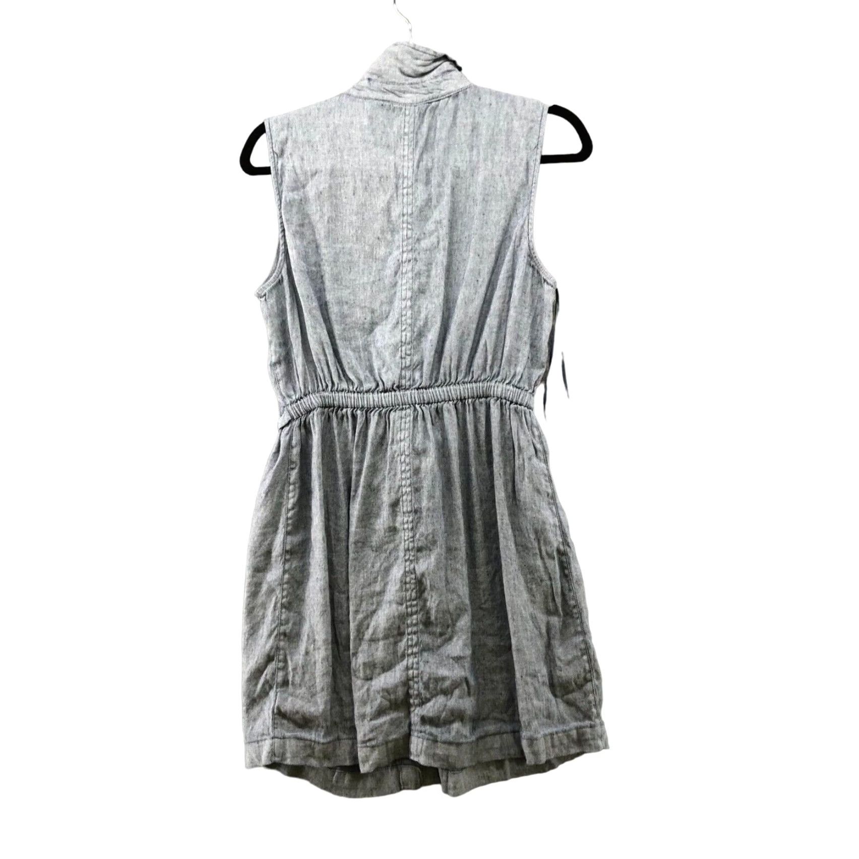 Nicole Miller VINTAGE Nicole Miller Linen Blend Shirt Dress Women Size 4 Sleeveless Mini Tie Waist Blue Casual Spring Summer Size S / US 4 / IT 40 - 2 Thumbnail