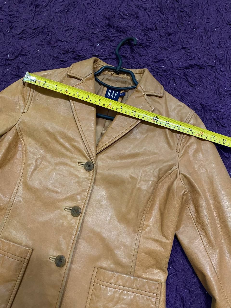 Gap Vintage GAP Beige Leather Jacket Size XS Size XS / US 0-2 / IT 36-38 - 11 Thumbnail