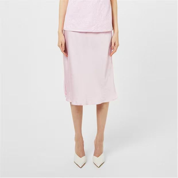 Jil Sander o1g2r1mq1024 Midi Skirts in Light Pink Size 25" / US 0 / IT 36 - 3 Thumbnail