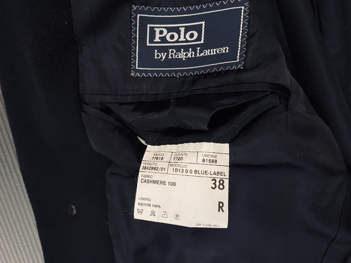 PRL 🇮🇹 Navy Cashmere Heritage Topcoat Made in Italy 38